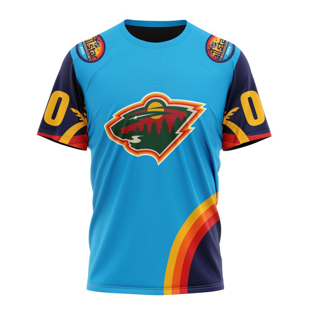 Minnesota Wild Special ALL-Star Game Design With Atlantic Ocean Personalized Name And Number T-Shirt Style Neasalamis.com