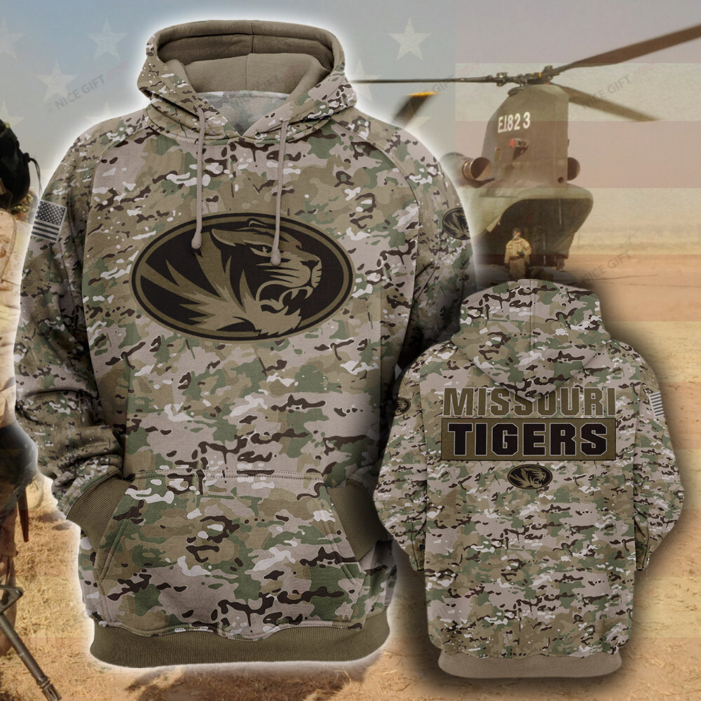 NCAA Missouri Tigers Camouflage 3D Hoodie Neasalamis