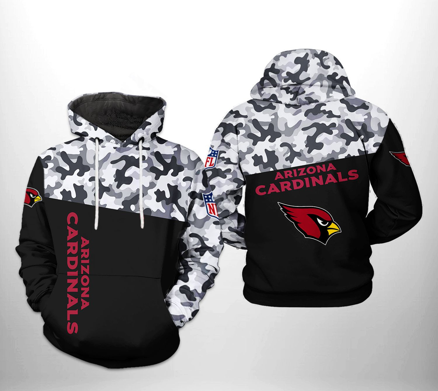 NFL Arizona Cardinals NFL Camo Veteran Team Hoodie Neasalamis