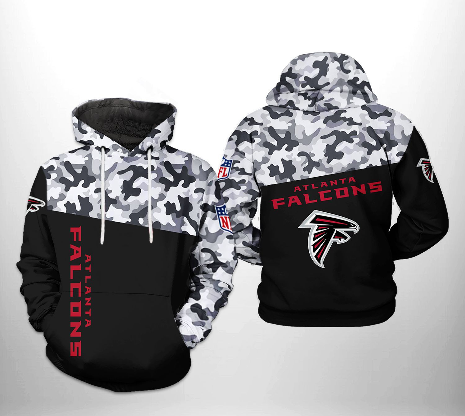 NFL Atlanta Falcons NFL Camo Veteran Team Hoodie Neasalamis