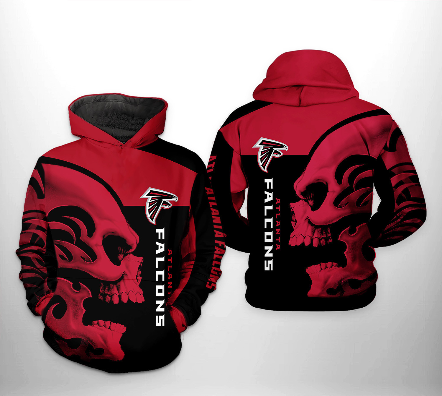 NFL Atlanta Falcons NFL Skull Hoodie Neasalamis