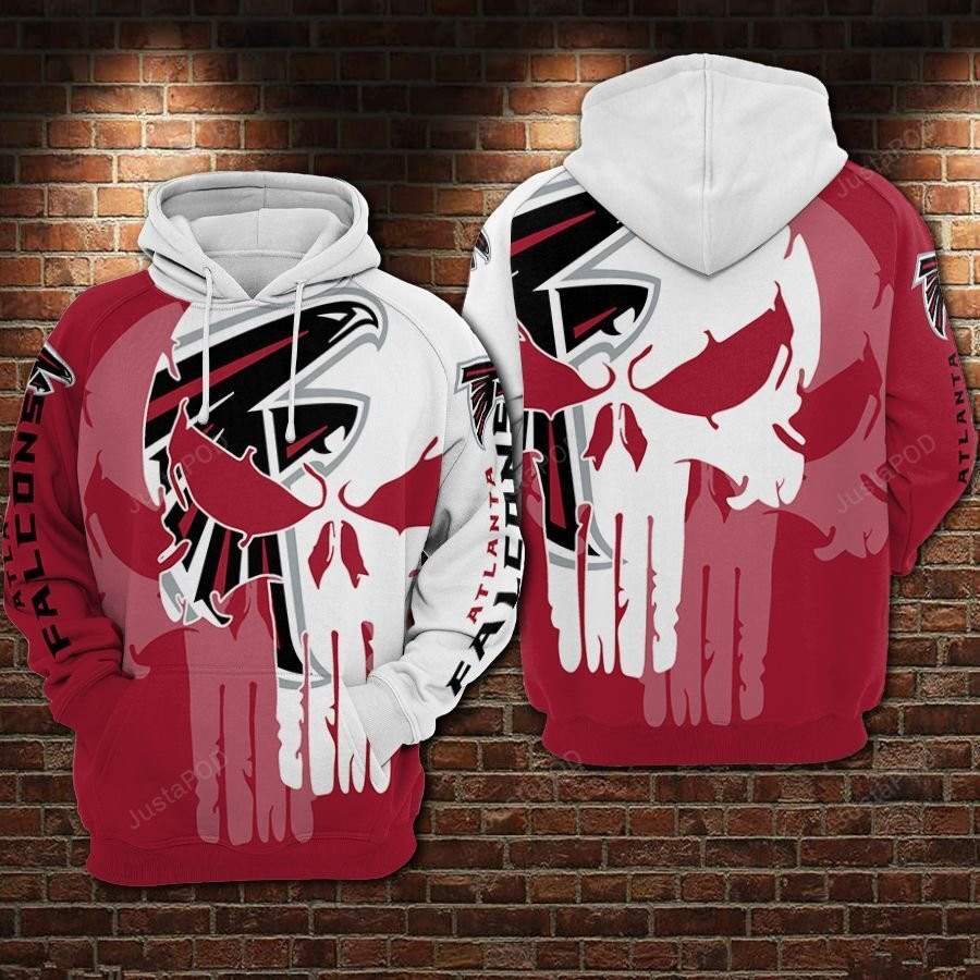 NFL Atlanta Falcons Nfl Football Big Punisher Skull Hoodie Neasalamis