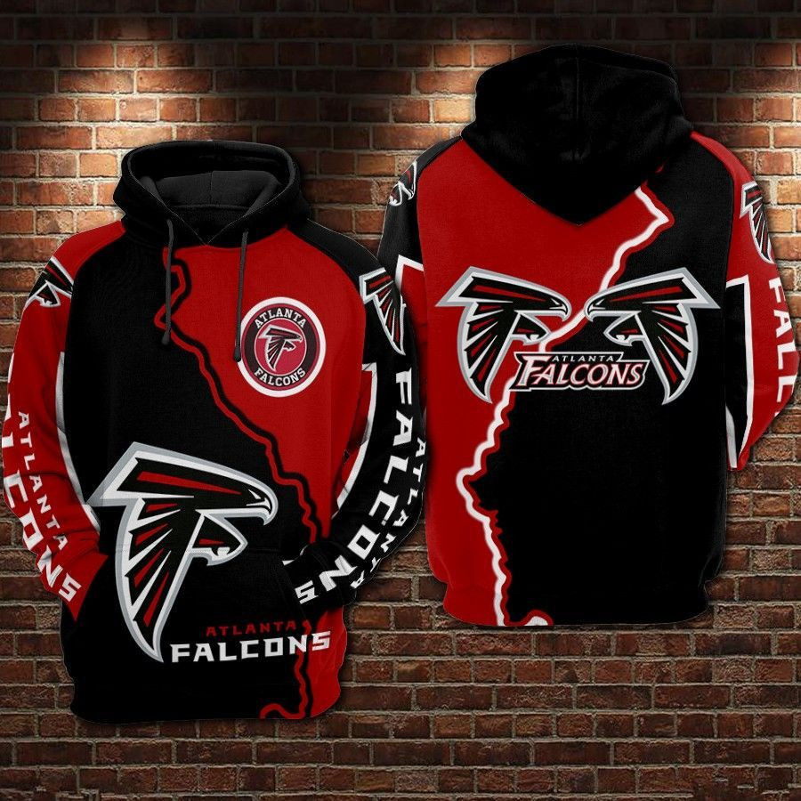 NFL Atlanta Falcons Nfl Football Red Black Hoodie Neasalamis