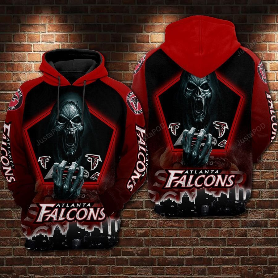 NFL Atlanta Falcons Nfl Football Skull Death Hoodie Neasalamis