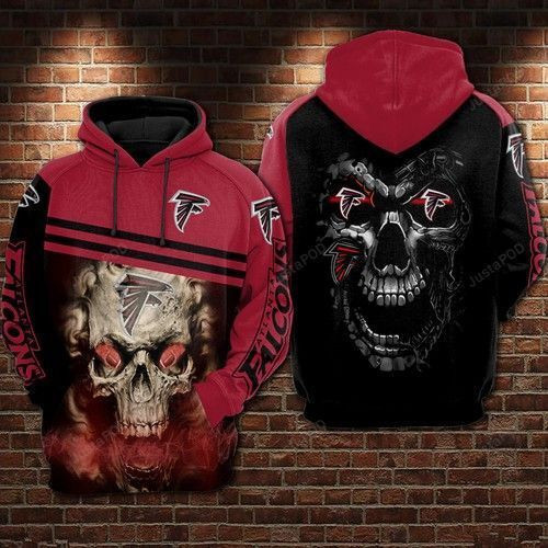 NFL Atlanta Falcons Nfl Football Skull Smoke Hoodie Neasalamis