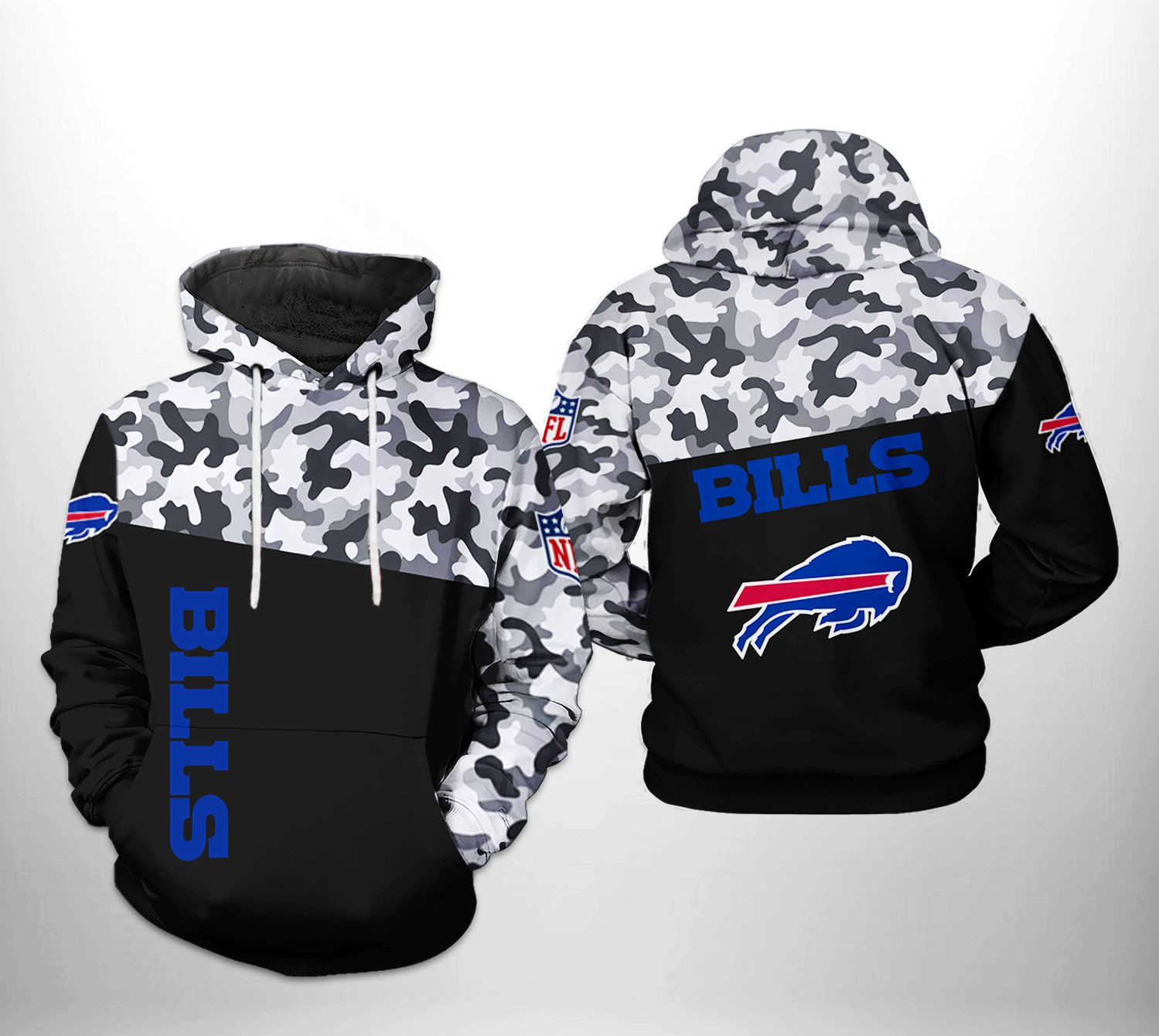 NFL Buffalo Bills NFL Camo Veteran Team Hoodie Neasalamis