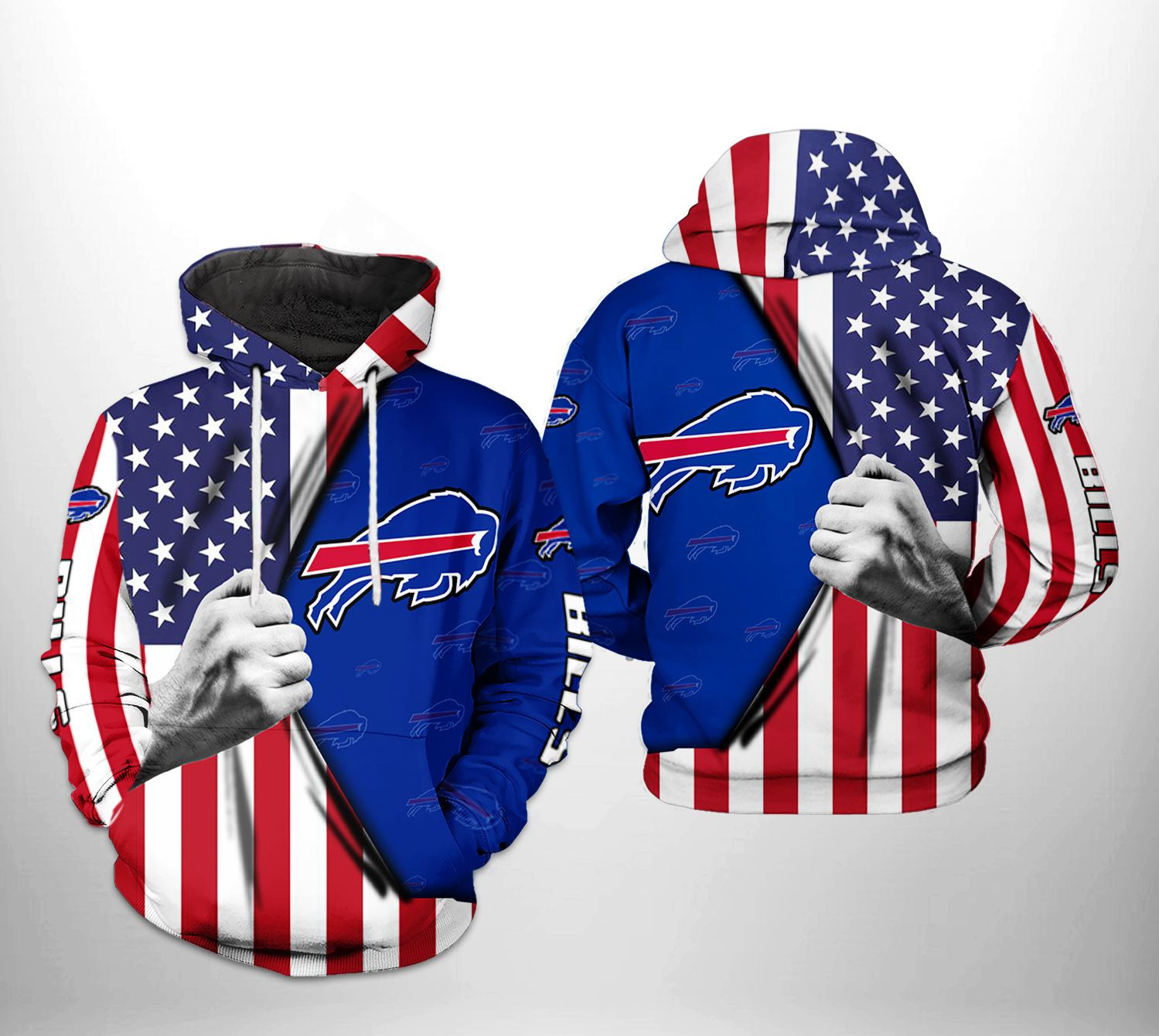 NFL Buffalo Bills NFL US Flag Team Hoodie Neasalamis