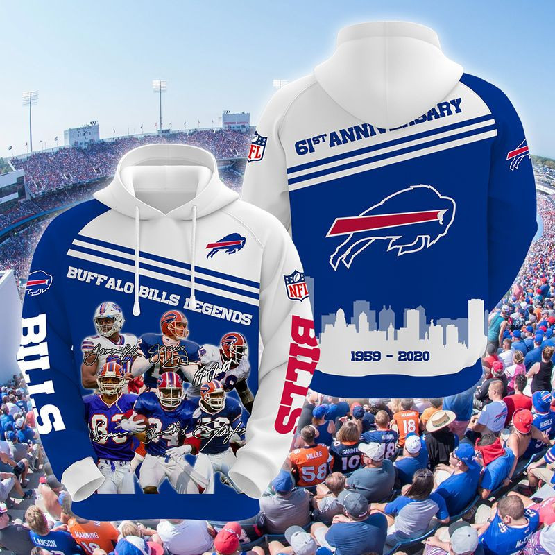 NFL Buffalo Bills Nfl 61th Anniversary Legend Hoodie Neasalamis