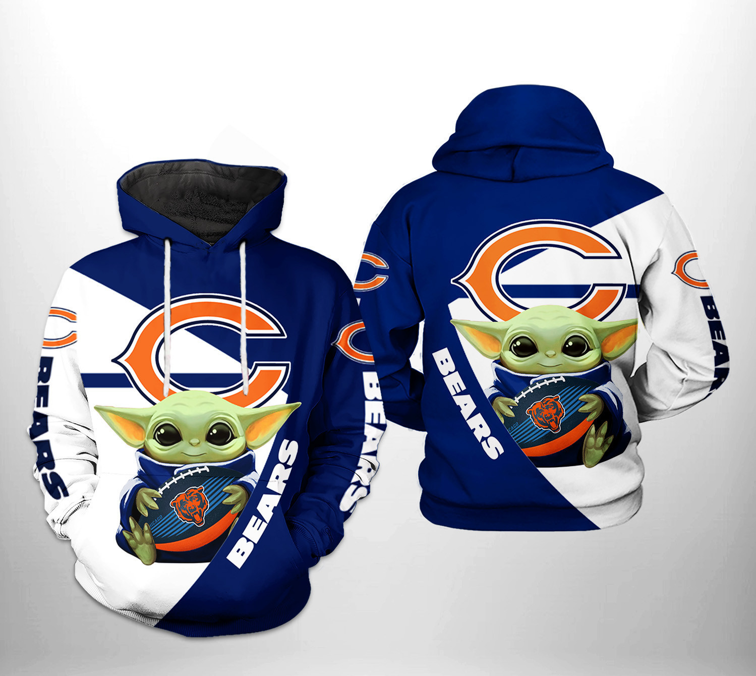 NFL Chicago Bears NFL Baby Yoda Team Hoodie Neasalamis