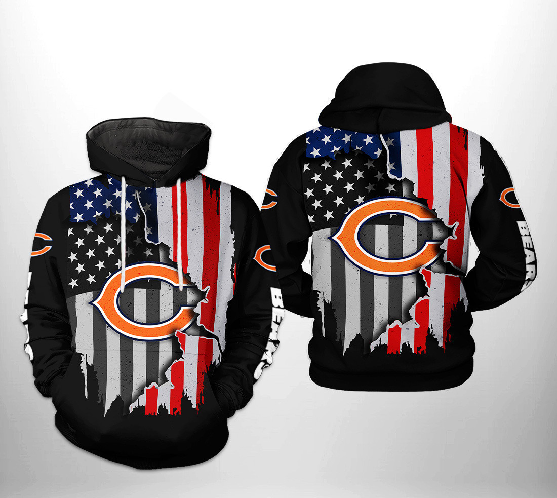 NFL Chicago Bears NFL US Flag Team Hoodie Neasalamis