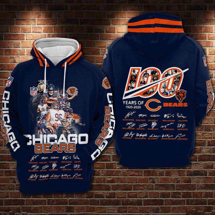 NFL Chicago Bears Nfl Football Anniversary Hoodie Neasalamis