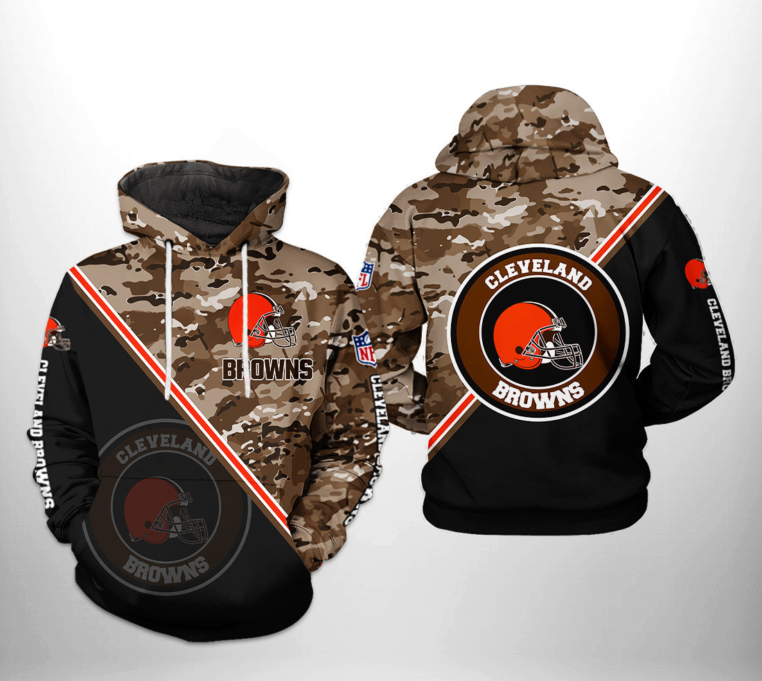 NFL Cleveland Browns NFL Camo Team Hoodie Neasalamis