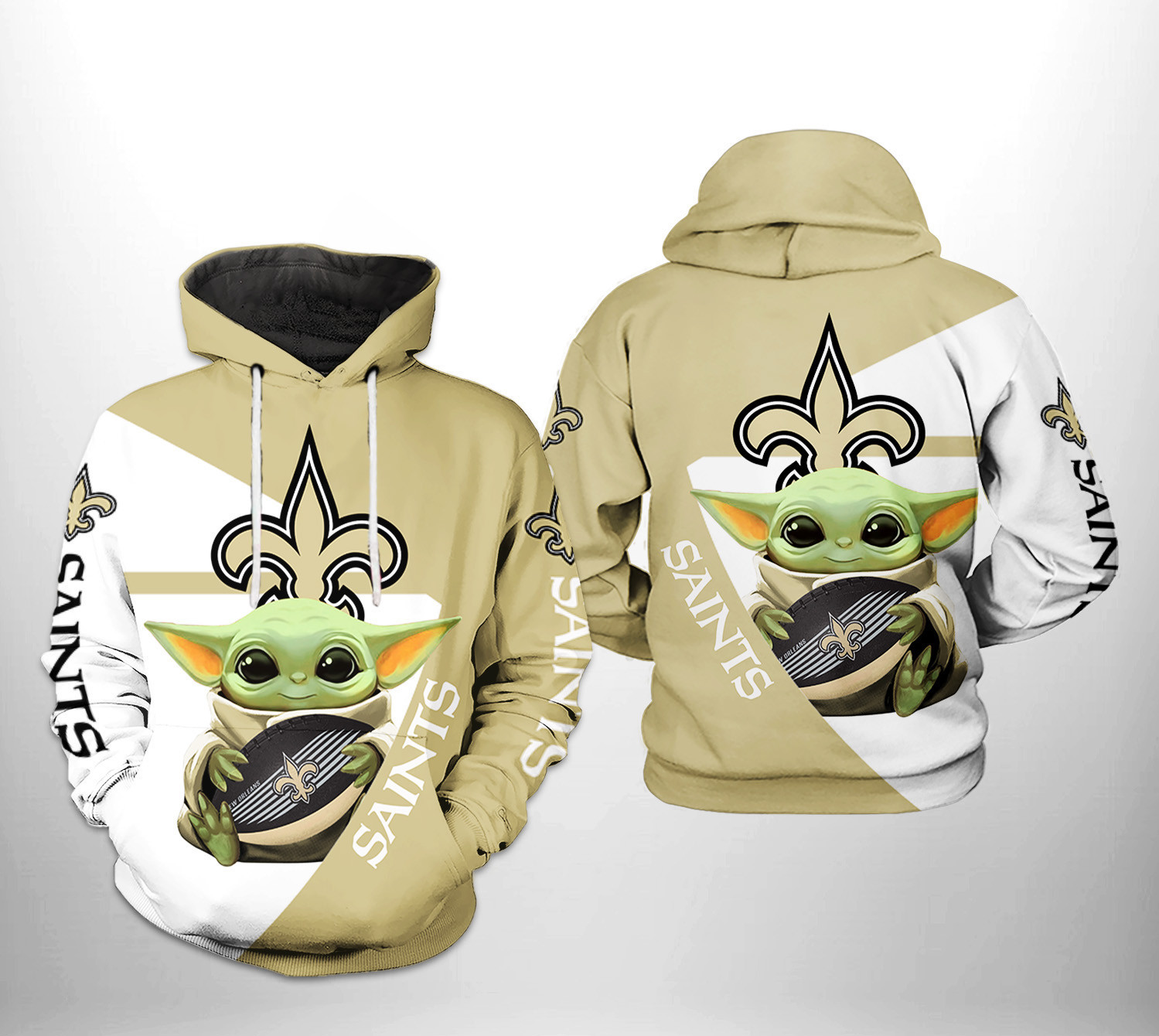 NFL New Orleans Saints NFL Baby Yoda Team Hoodie Neasalamis
