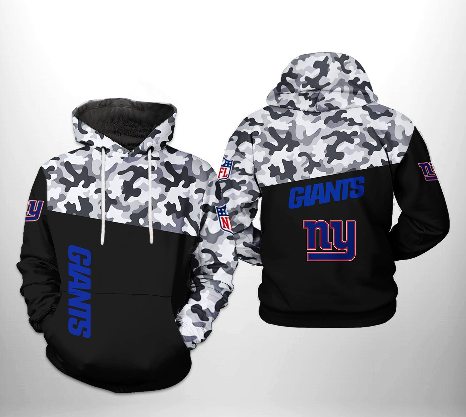 NFL New York Giants NFL Camo Veteran Team Hoodie Neasalamis