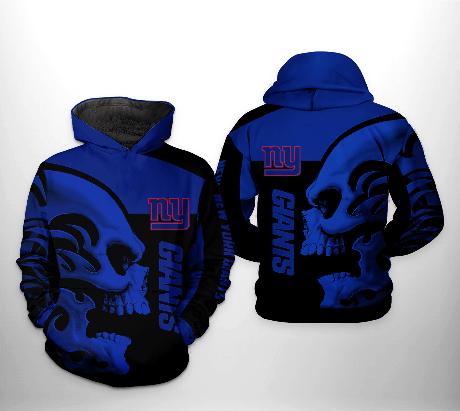 NFL New York Giants NFL Skull Hoodie Neasalamis