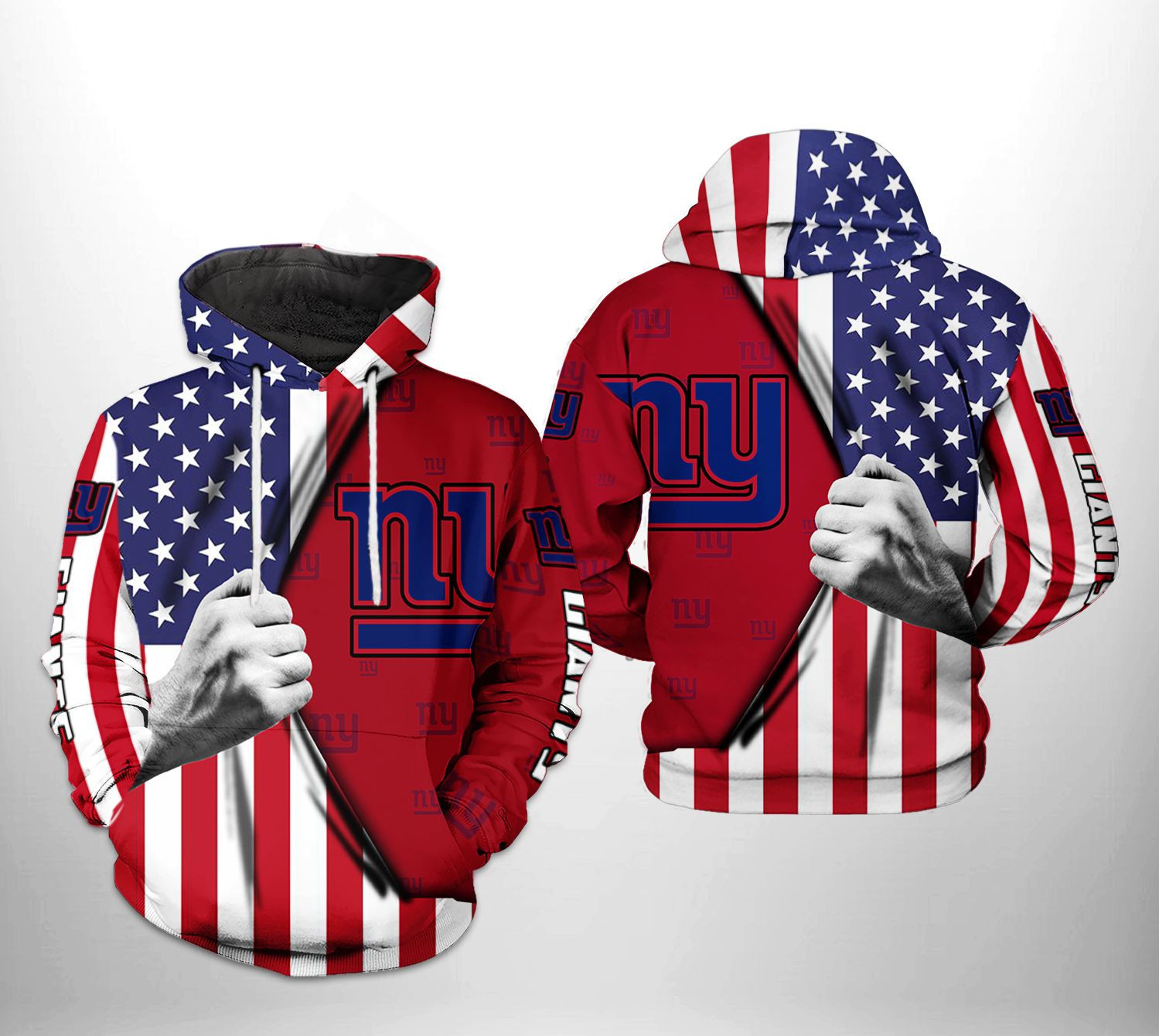 NFL New York Giants NFL US Flag Team Hoodie Neasalamis