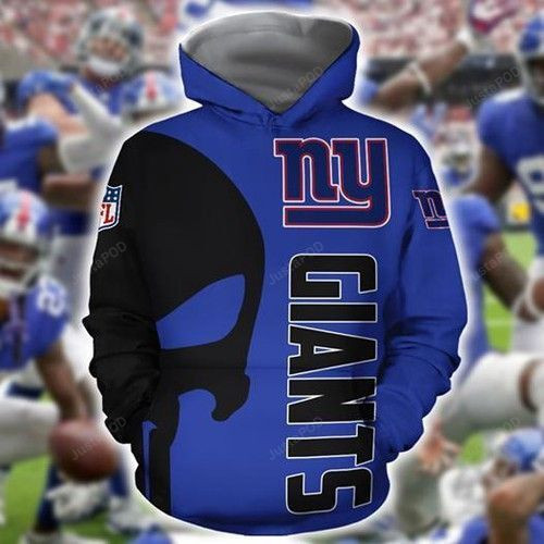 NFL New York Giants Nfl Skull New York Giants Hoodie Neasalamis