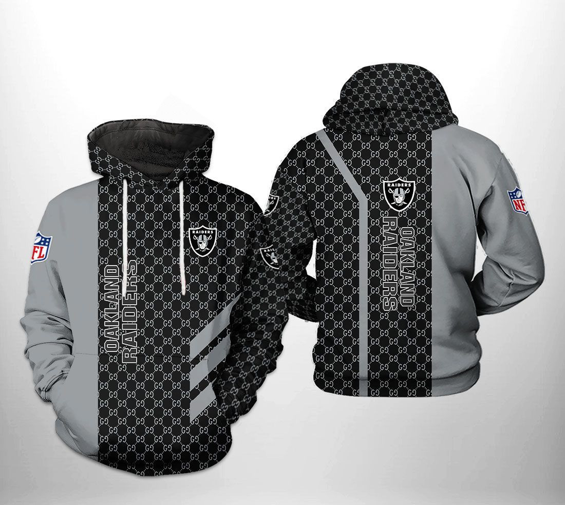 NFL Oakland Raiders NFL Team Pattern Mix Hoodie Neasalamis