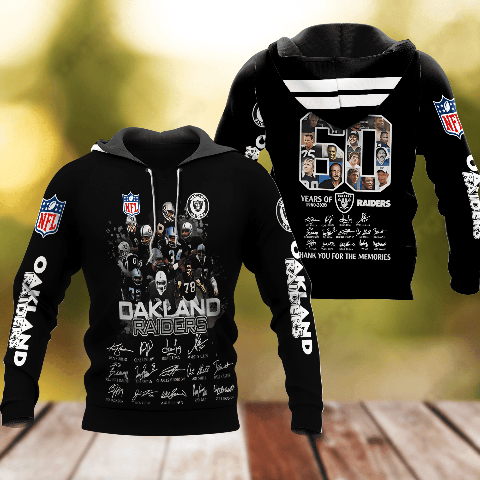 NFL Oakland Raiders Nfl Football 60th Anniversary Hoodie Neasalamis