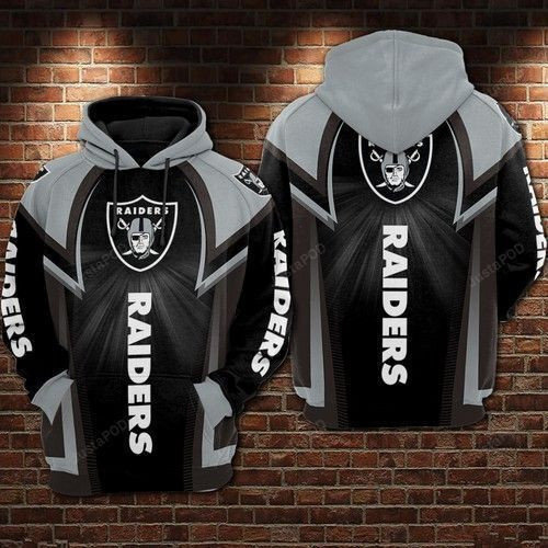 NFL Oakland Raiders Nfl Football Black Gray Hoodie Neasalamis