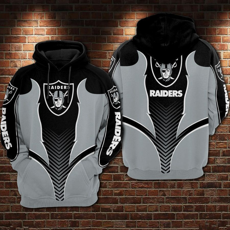 NFL Oakland Raiders Nfl Football Gray Hoodie V Neasalamis
