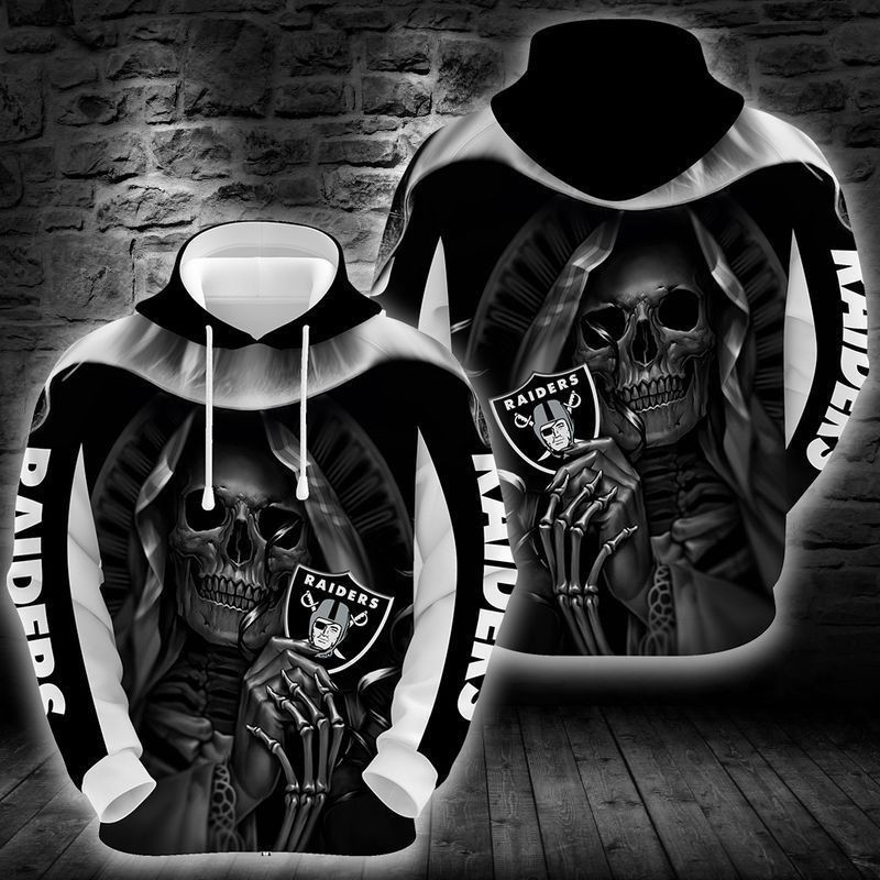 NFL Oakland Raiders Skull Hoodie Neasalamis