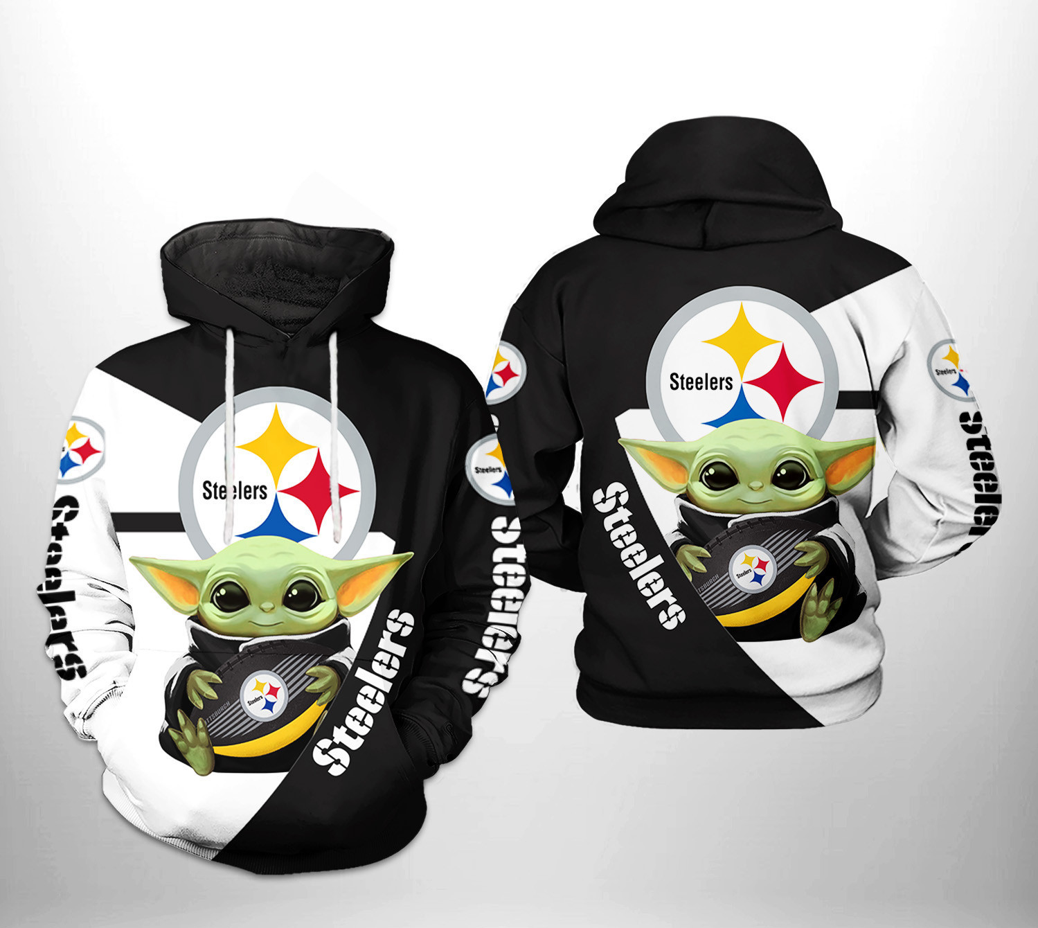 NFL Pittsburgh Steelers NFL Baby Yoda Team Hoodie Neasalamis