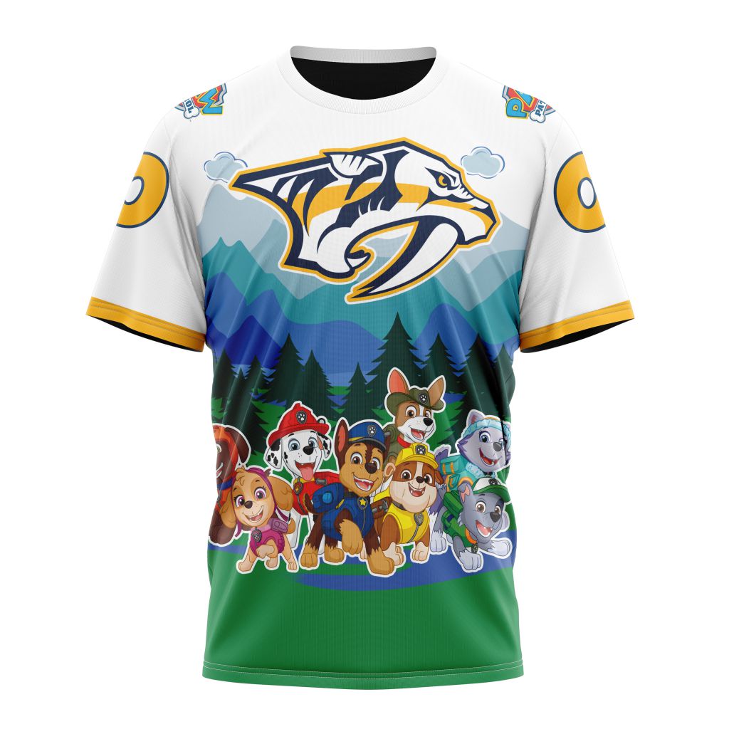 Nashville Predators Special Paw Patrol Design 01 Personalized Name And Number T-Shirt Style Neasalamis.com