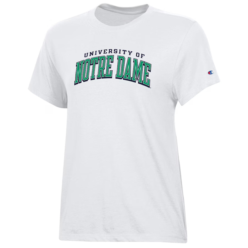 Navy Notre Dame Fighting Irish SP Arch SSN Women's T-Shirt For Wife Neasalamis.com