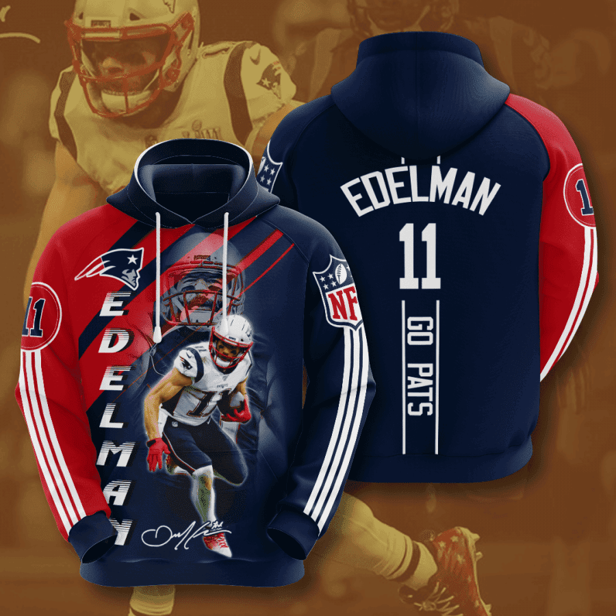 New England Patriots Julian Edelman Hoodie Neasalamis