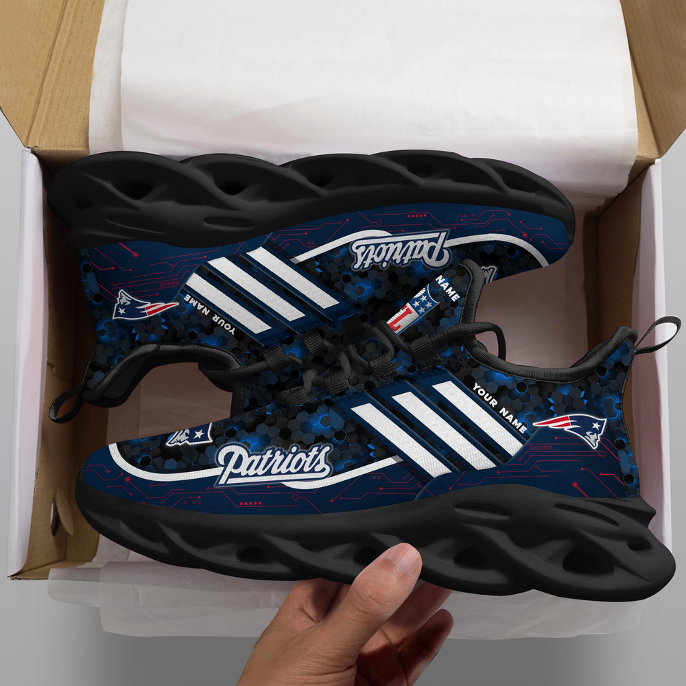 New England Patriots Max Soul Shoes Sneakers For Men And Women neasalamis.com