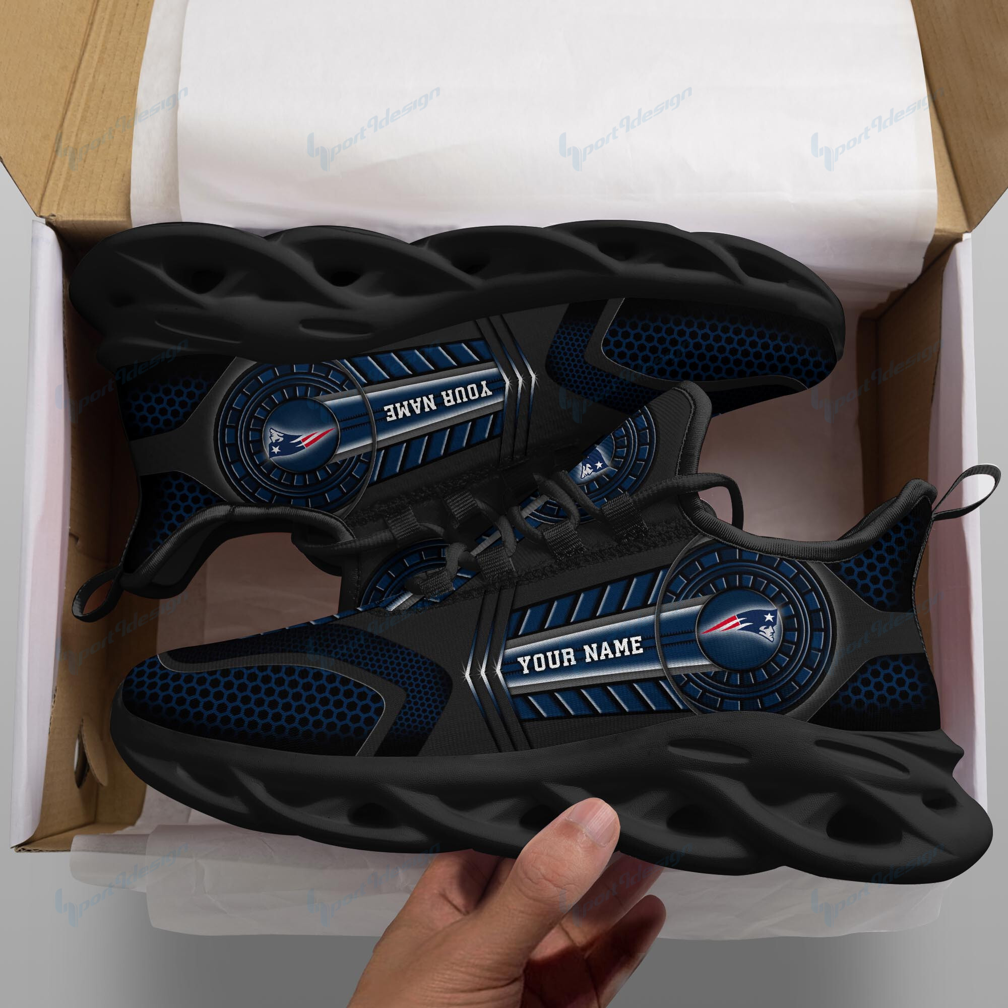 New England Patriots NFL Max Soul Shoes Sneakers For Men And Women neasalamis.com