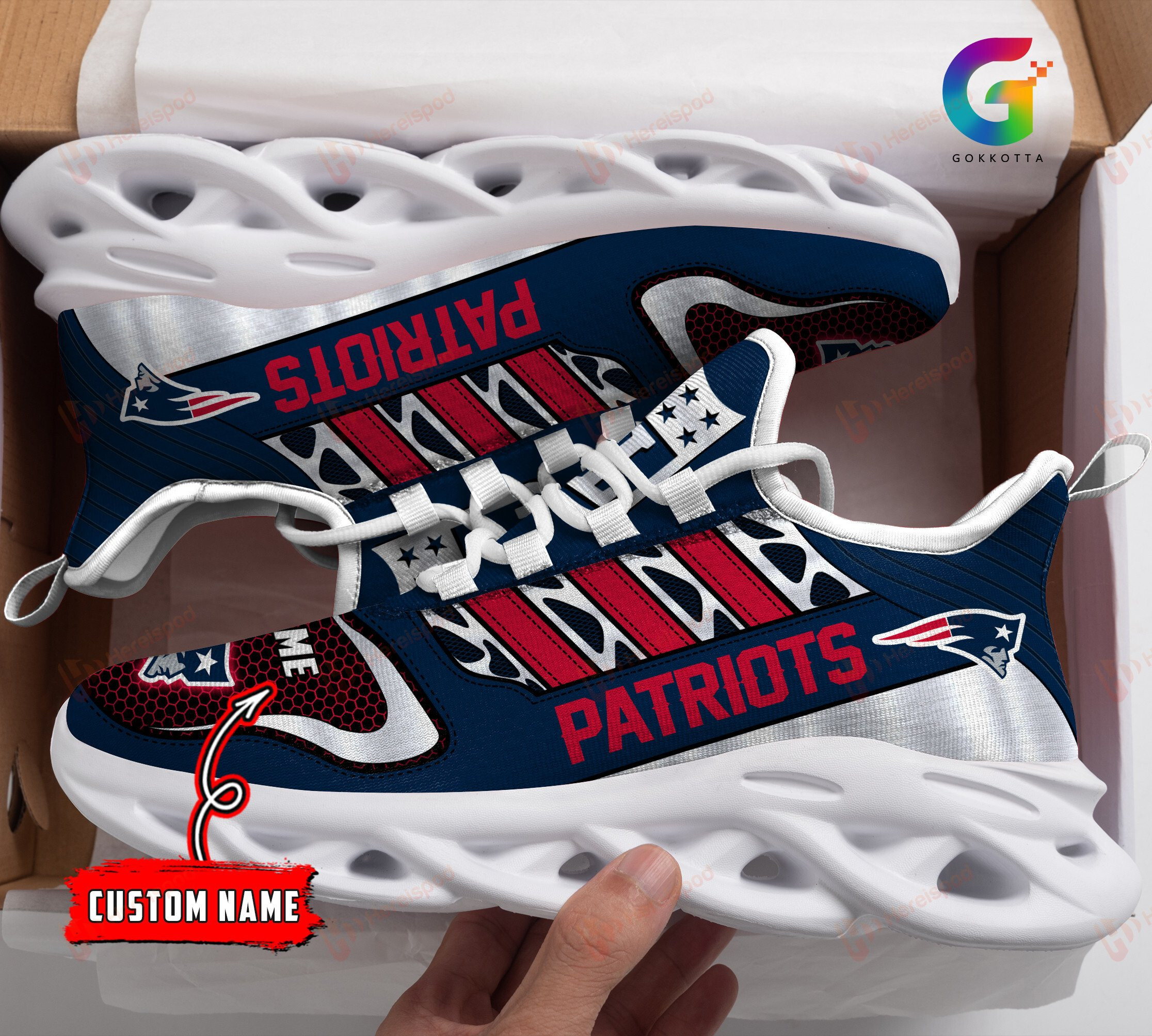 New England Patriots NFL Max Soul Shoes Sneakers For Men And Women neasalamis.com