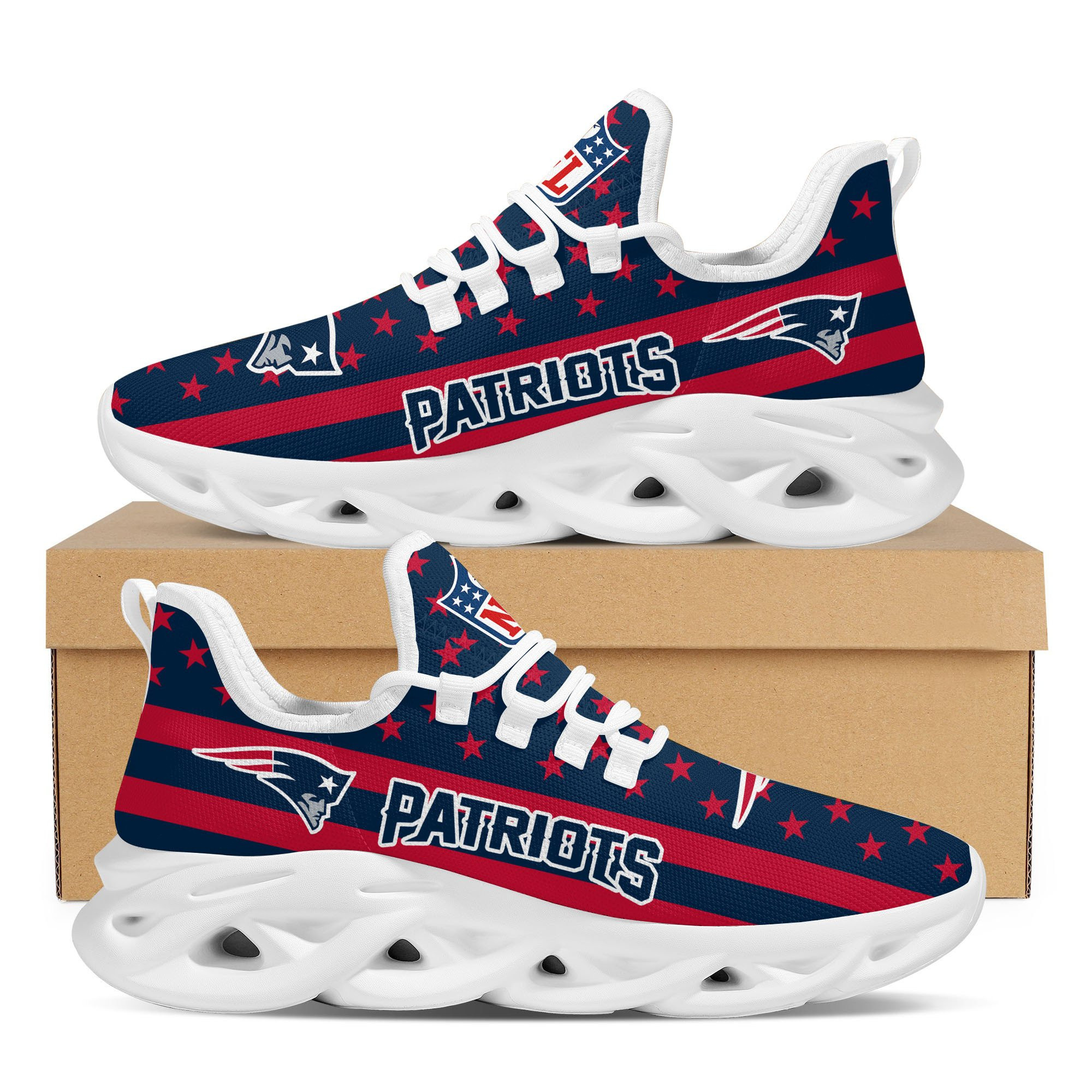 New England Patriots NFL Max Soul Shoes Sneakers For Men And Women neasalamis.com