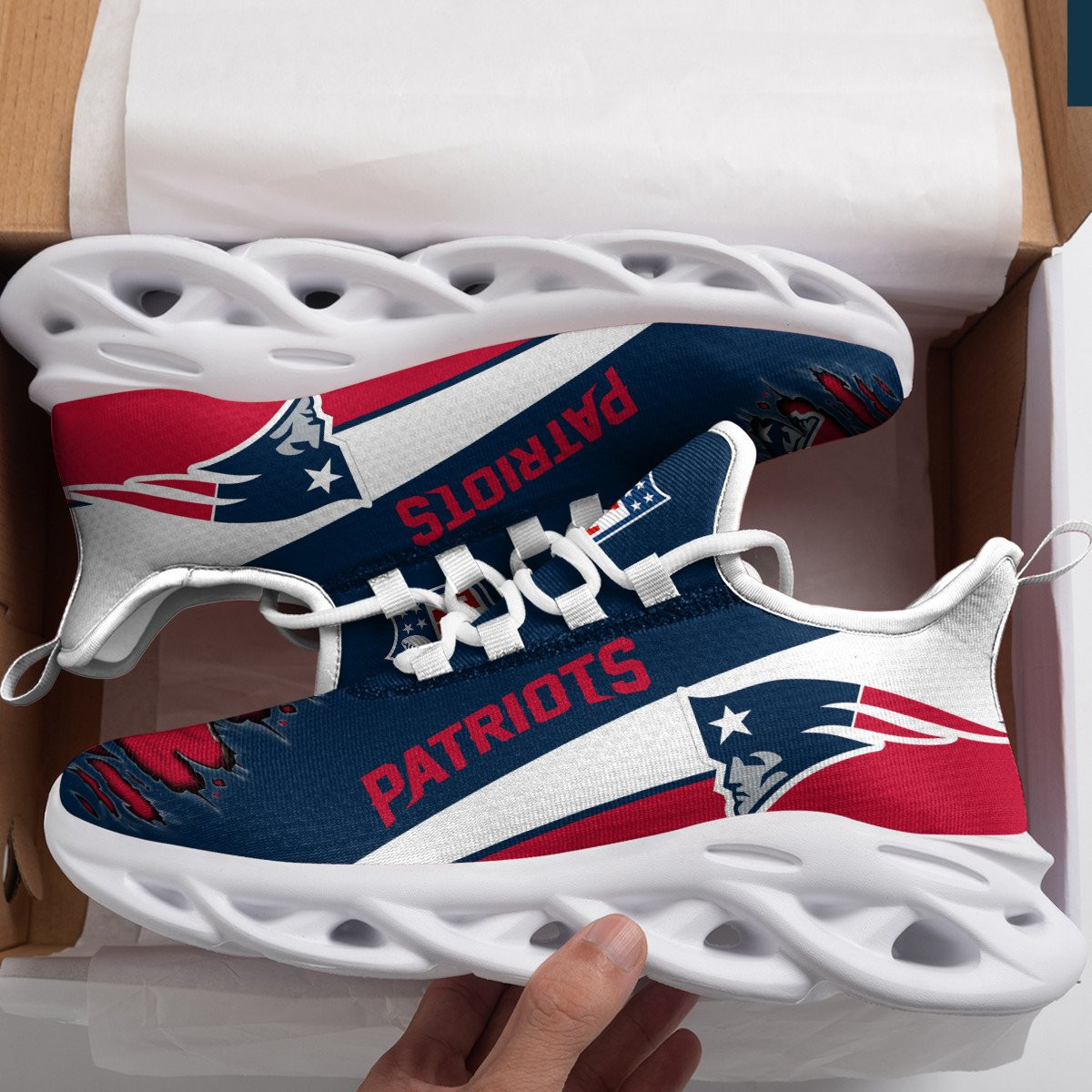 New England Patriots NFL Max Soul Shoes Sneakers For Men And Women neasalamis.com