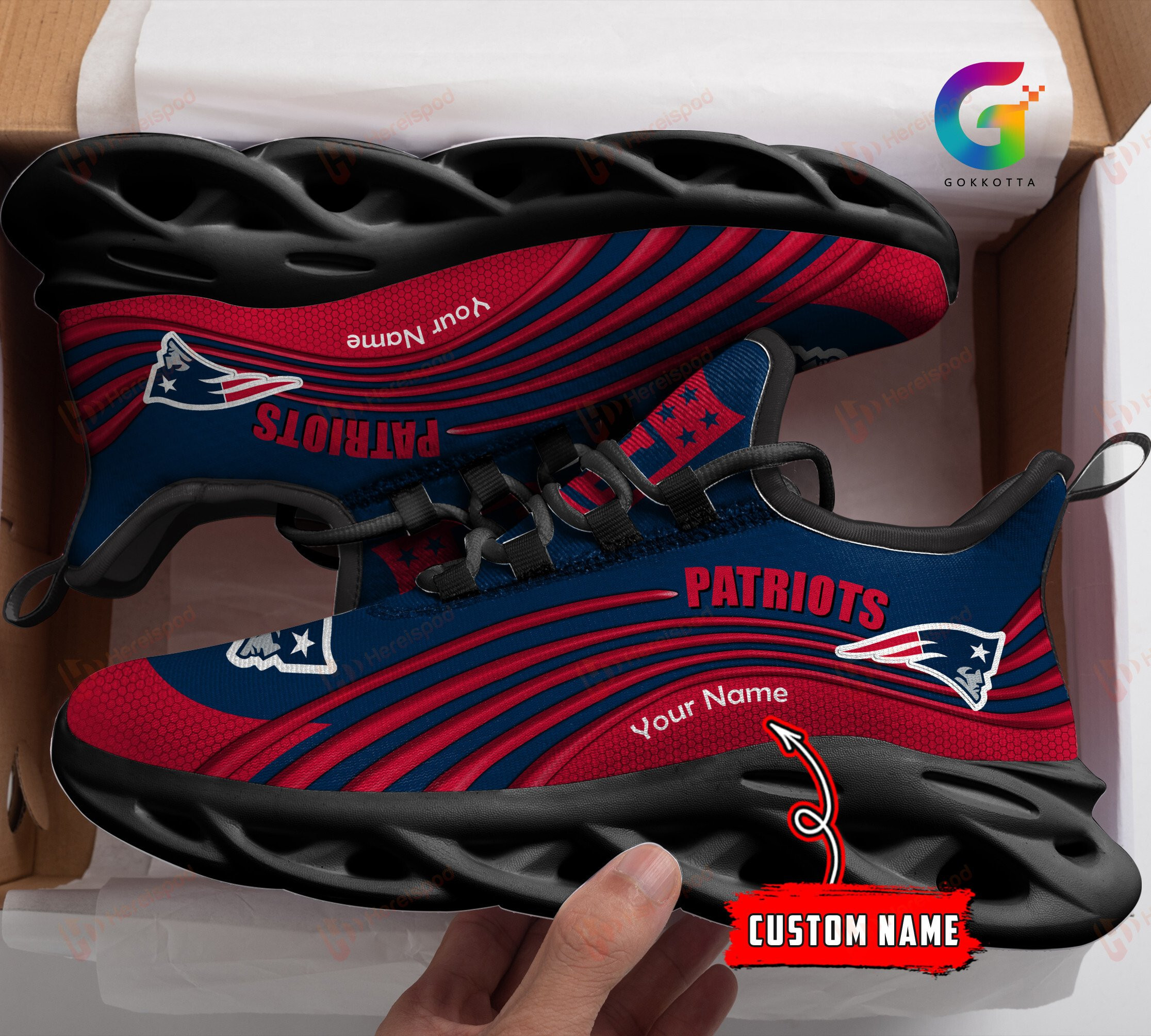New England Patriots NFL Max Soul Shoes Sneakers For Men And Women neasalamis.com