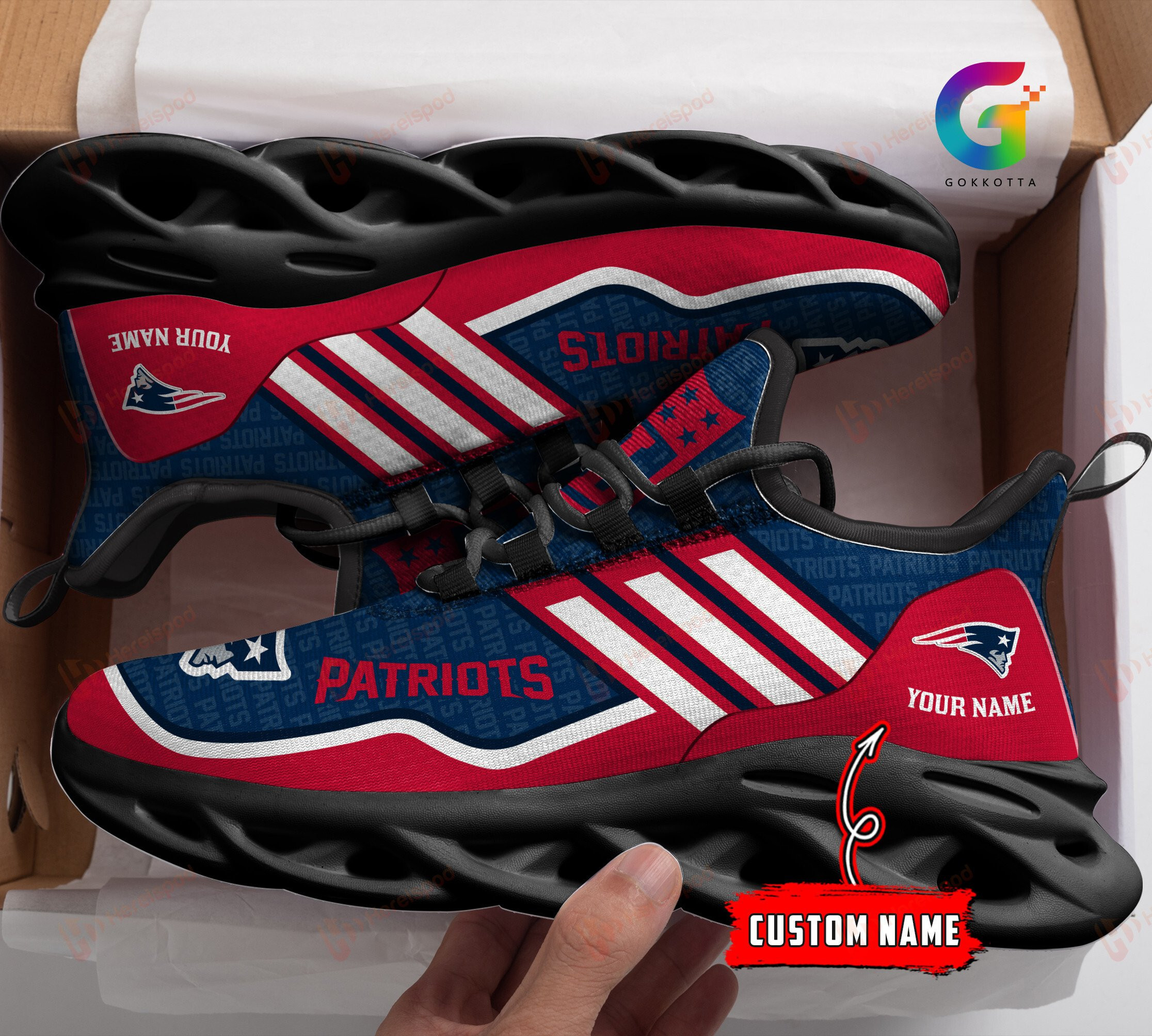 New England Patriots NFL Max Soul Shoes Sneakers For Men And Women neasalamis.com