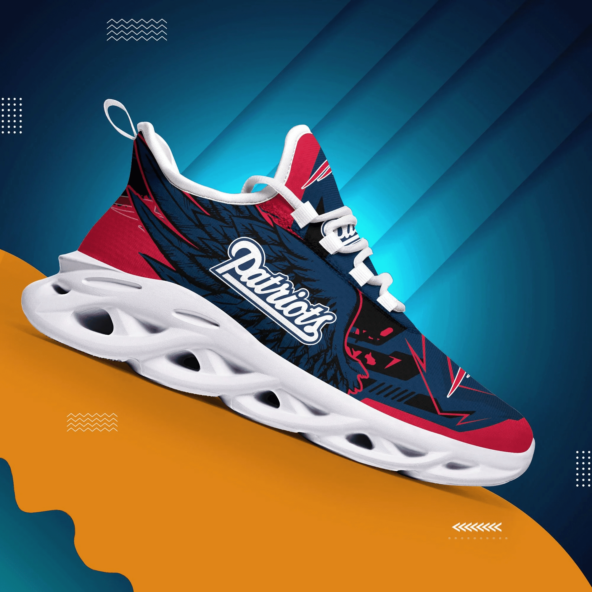 New England Patriots NFL Max Soul Shoes Sneakers For Men And Women neasalamis.com