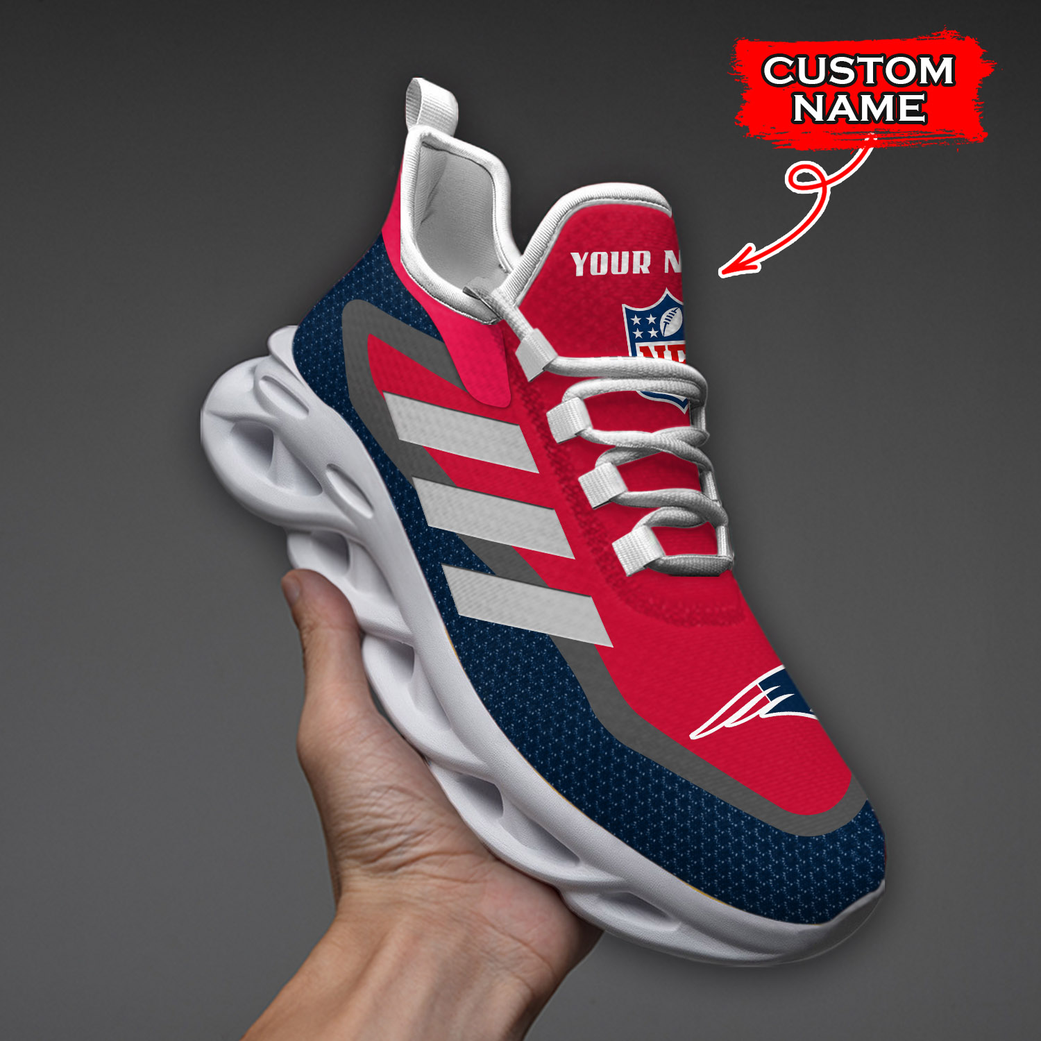 New England Patriots NFL Max Soul Shoes Sneakers For Men And Women neasalamis.com