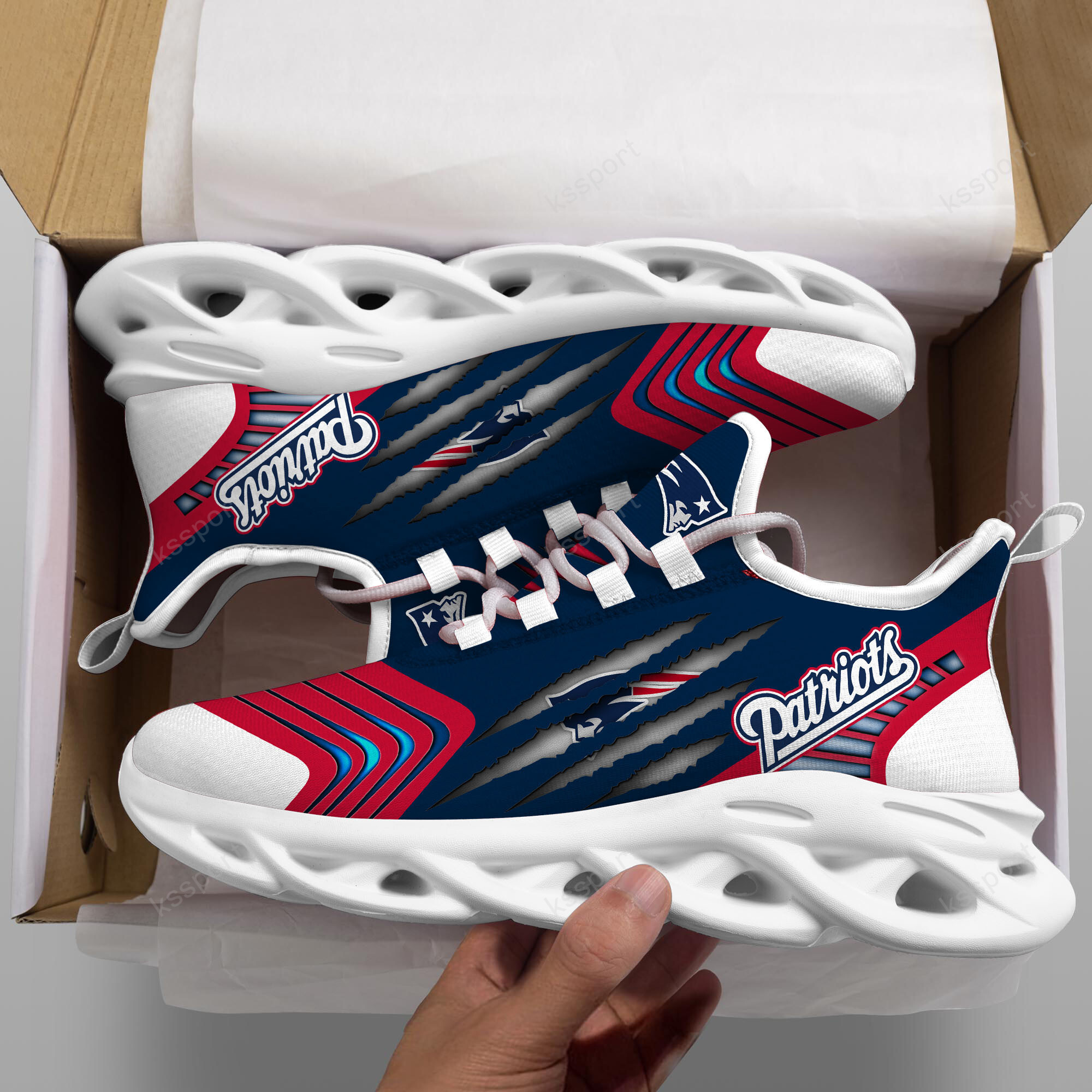 New England Patriots NFL Max Soul Shoes Sneakers For Men And Women neasalamis.com