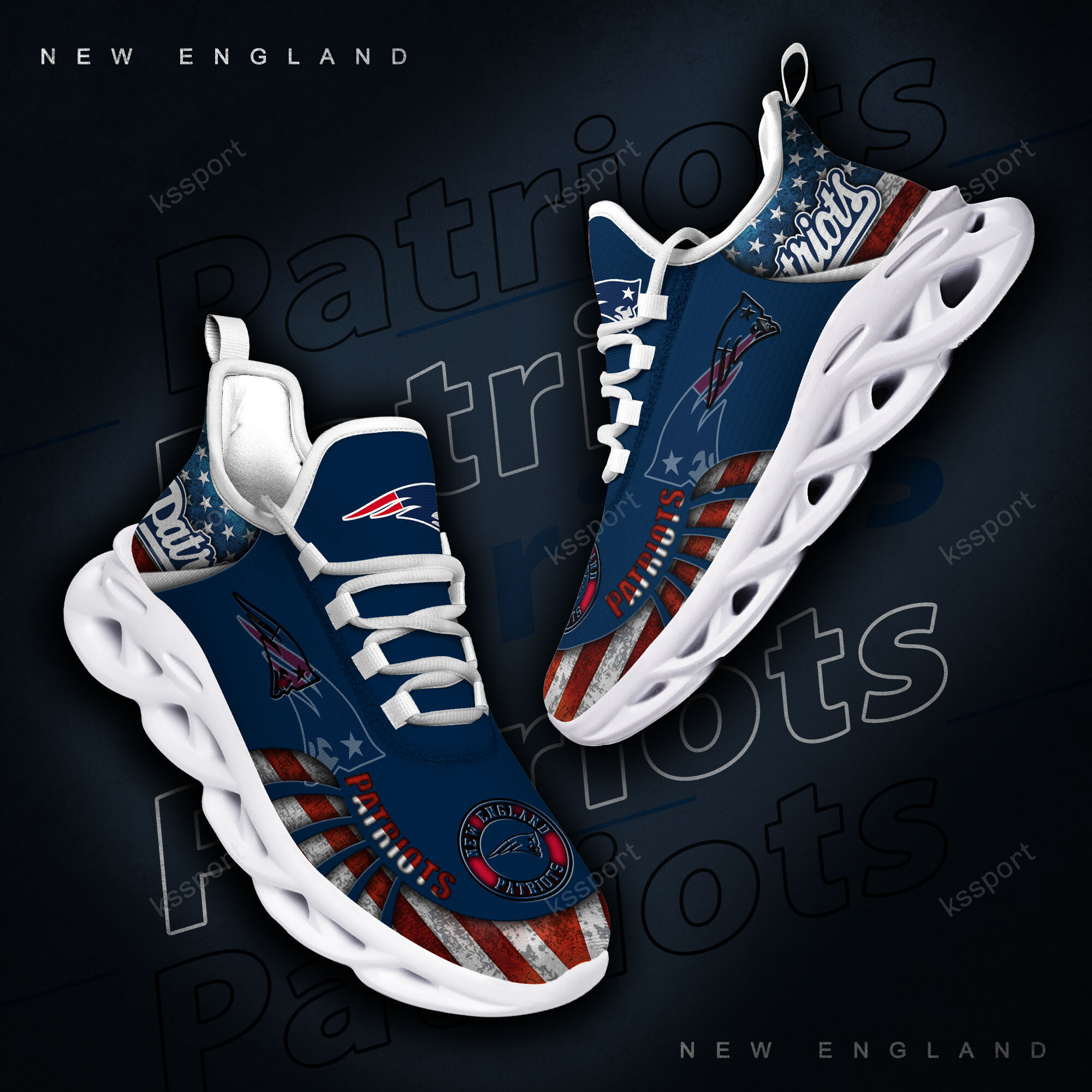 New England Patriots NFL Max Soul Shoes Sneakers For Men And Women neasalamis.com