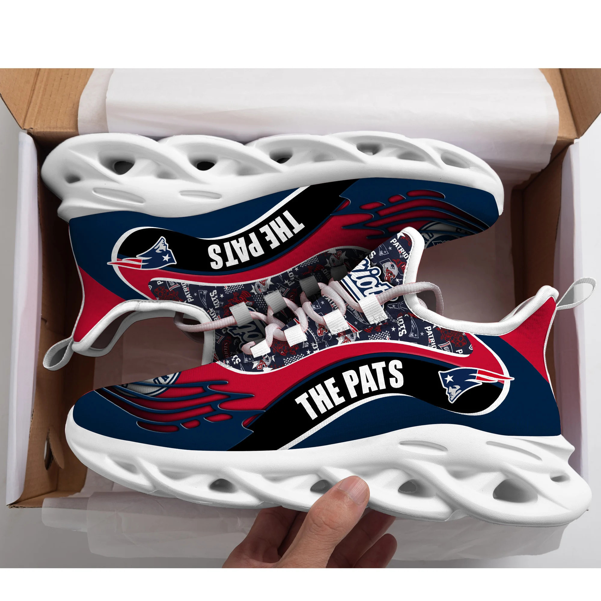 New England Patriots NFL Max Soul Shoes Sneakers For Men And Women neasalamis.com