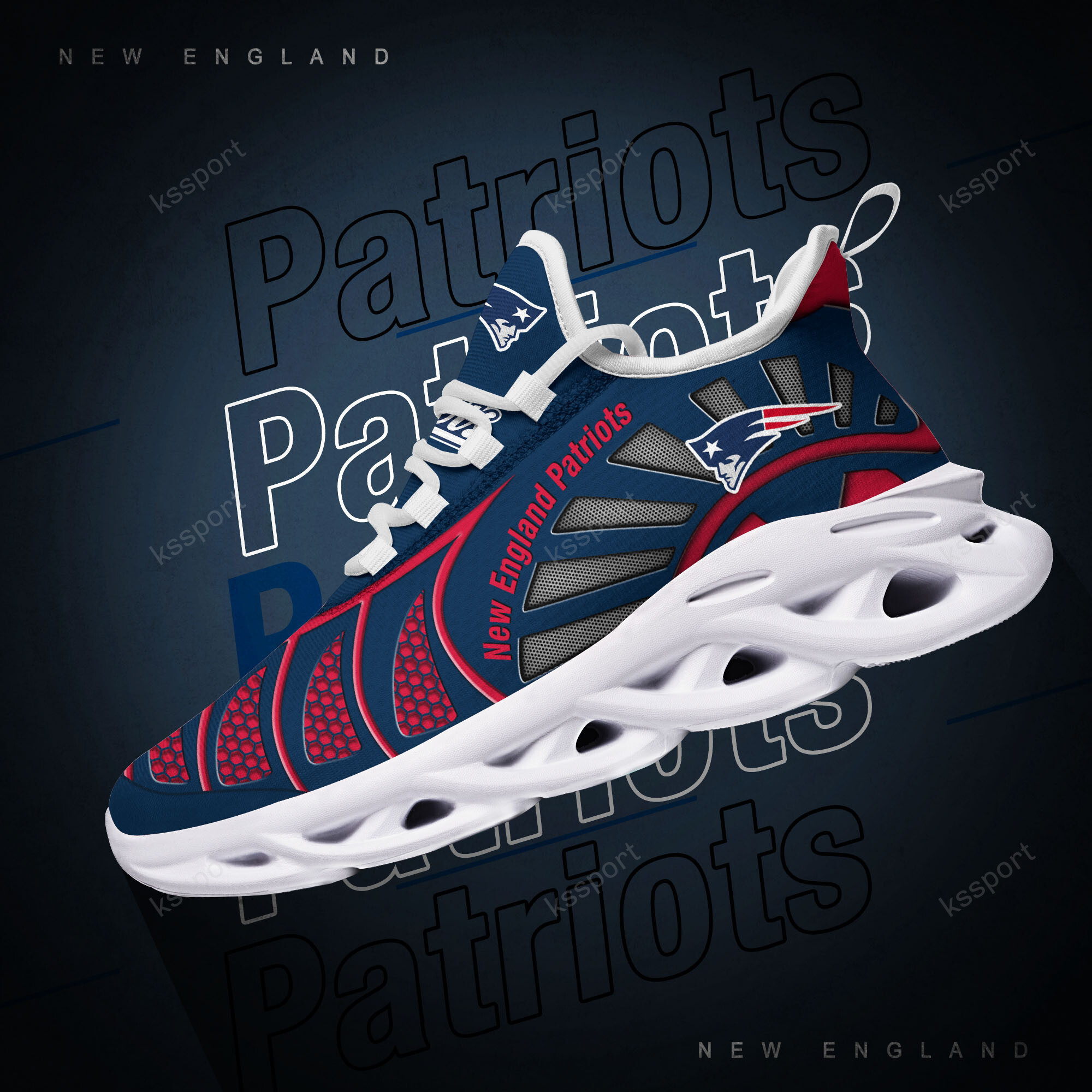 New England Patriots NFL Max Soul Shoes Sneakers For Men And Women neasalamis.com