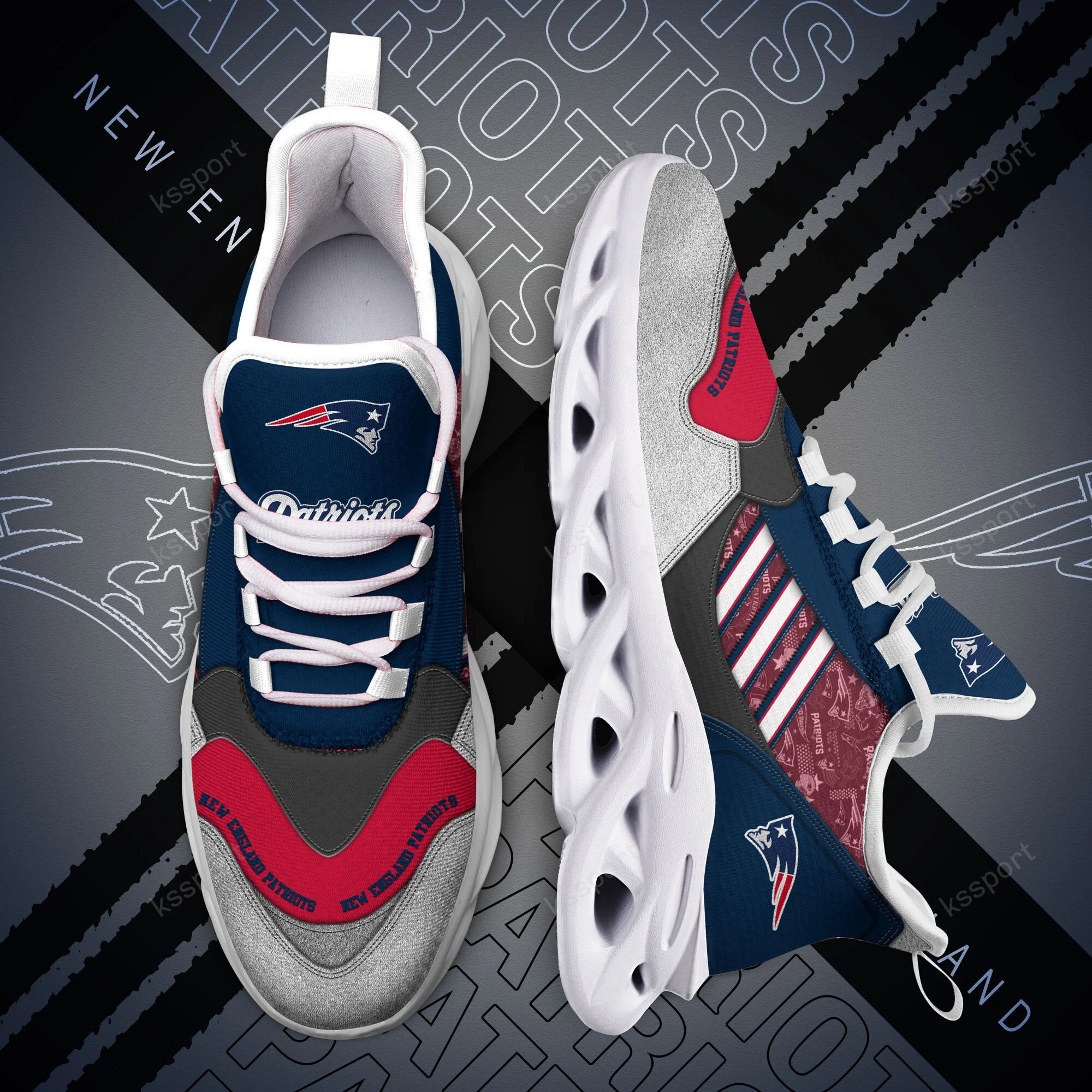 New England Patriots NFL Max Soul Shoes Sneakers For Men And Women neasalamis.com