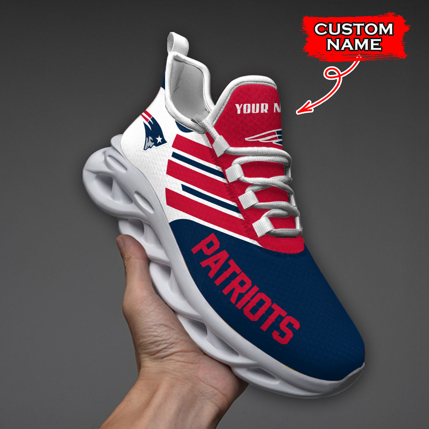 New England Patriots NFL Max Soul Shoes Sneakers For Men And Women neasalamis.com