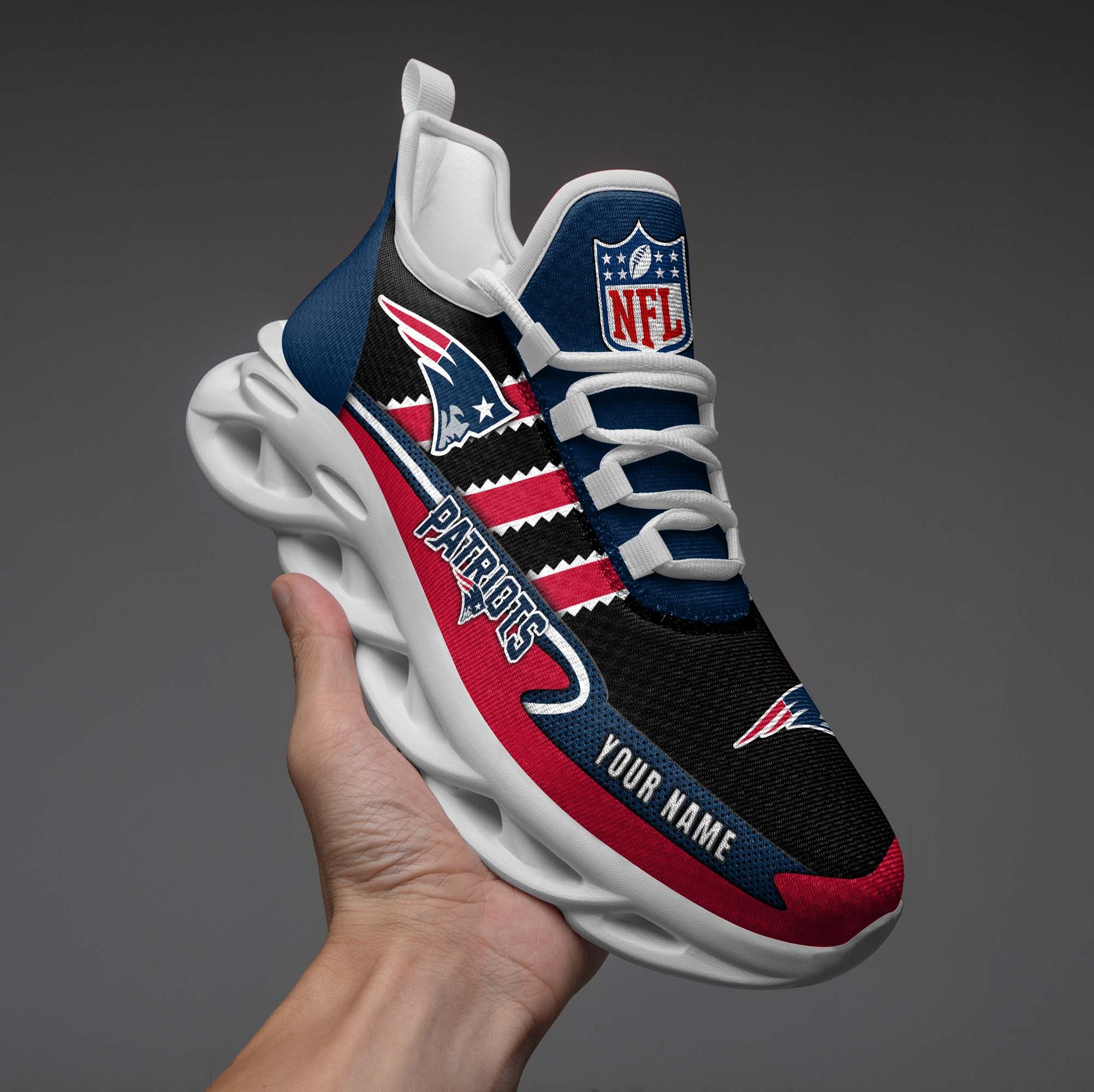New England Patriots NFL Max Soul Shoes Sneakers For Men And Women neasalamis.com