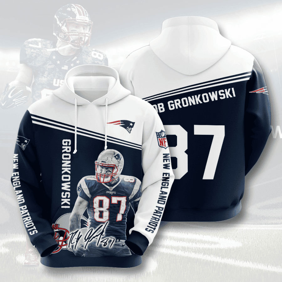 New England Patriots Rob Gronkowski 87 Hoodie Neasalamis