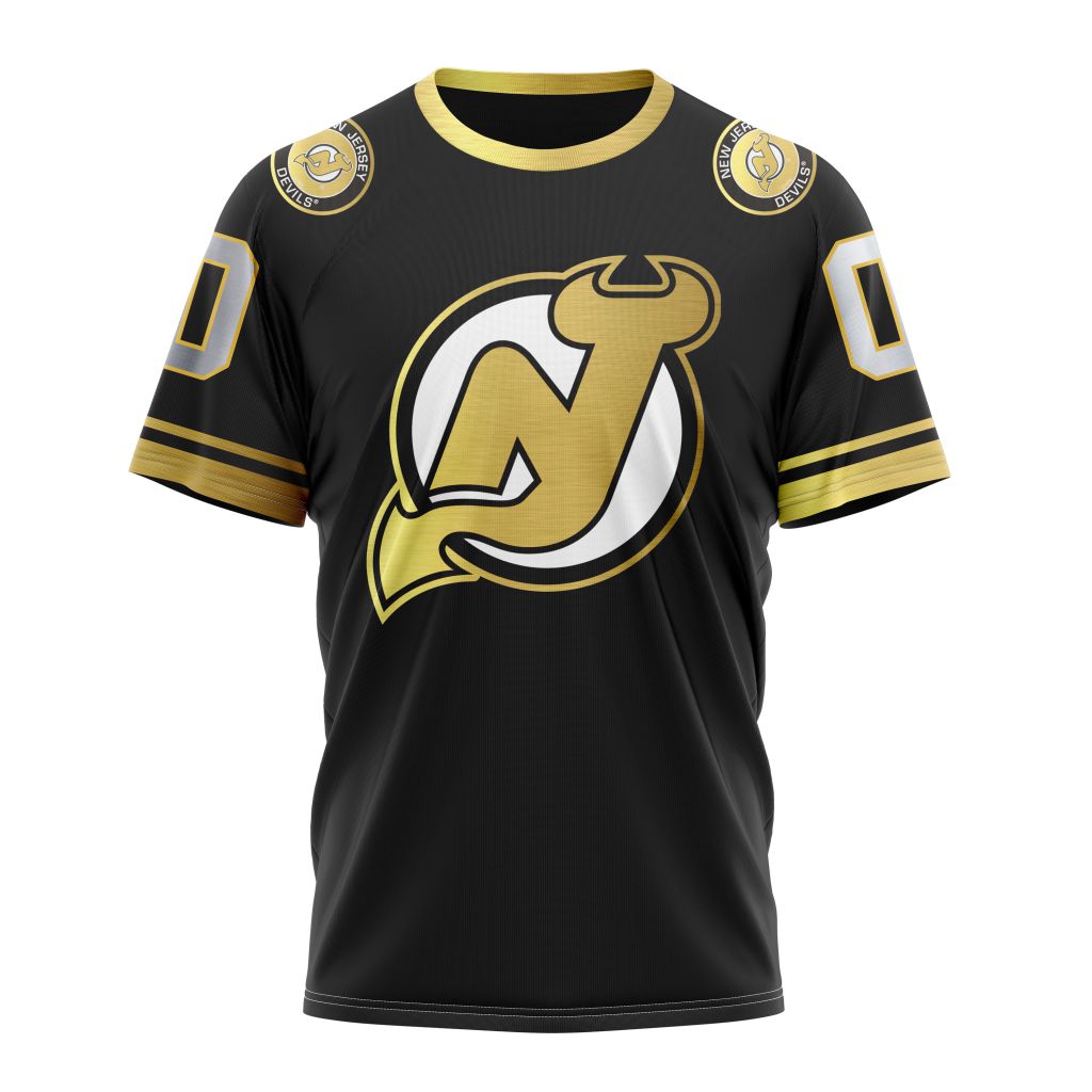 New Jersey Devils Special Black And Gold Design 01 Personalized Name And Number T-Shirt Style Neasalamis.com