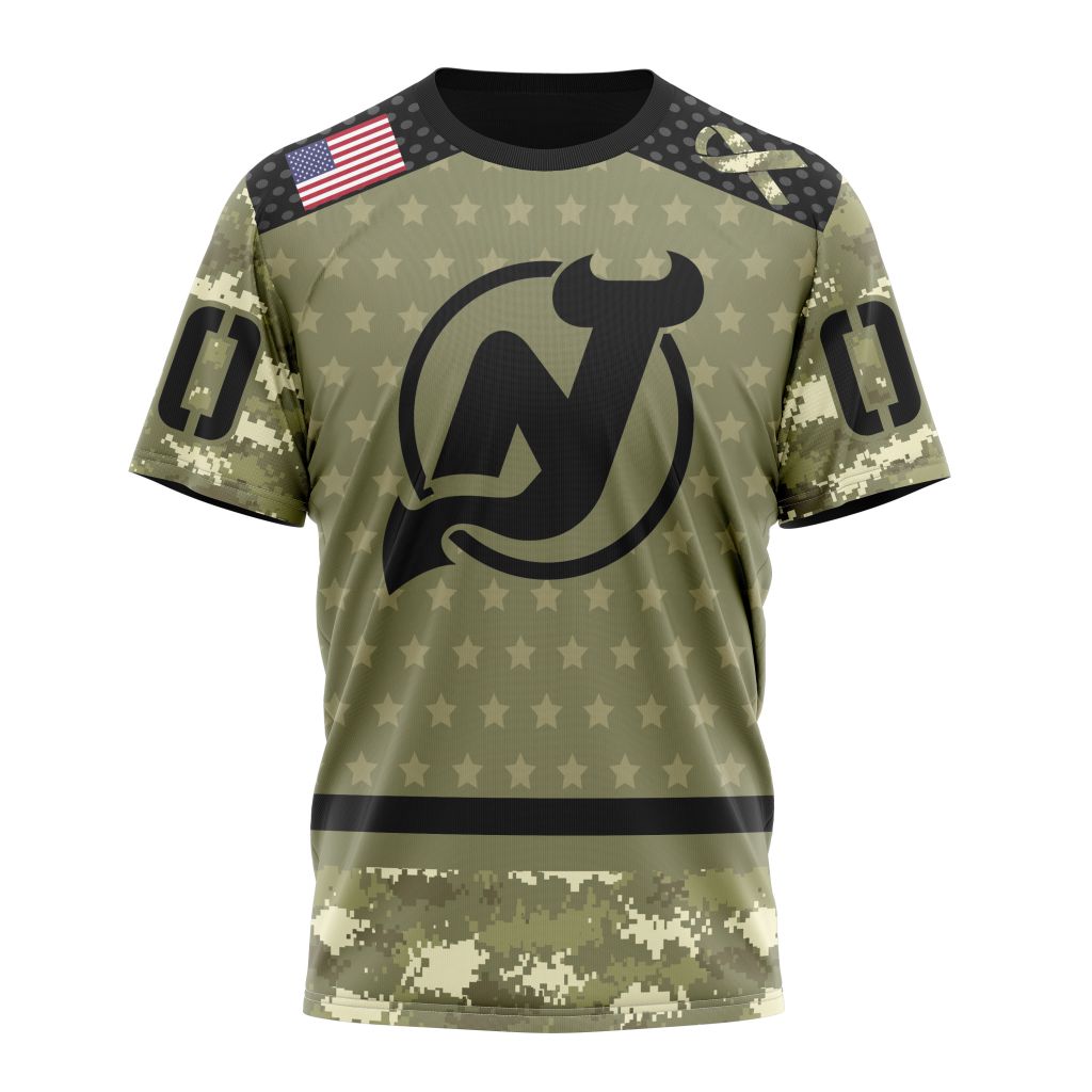 New Jersey Devils Special Camo Military Appreciation Personalized Name And Number T-Shirt Style Neasalamis.com