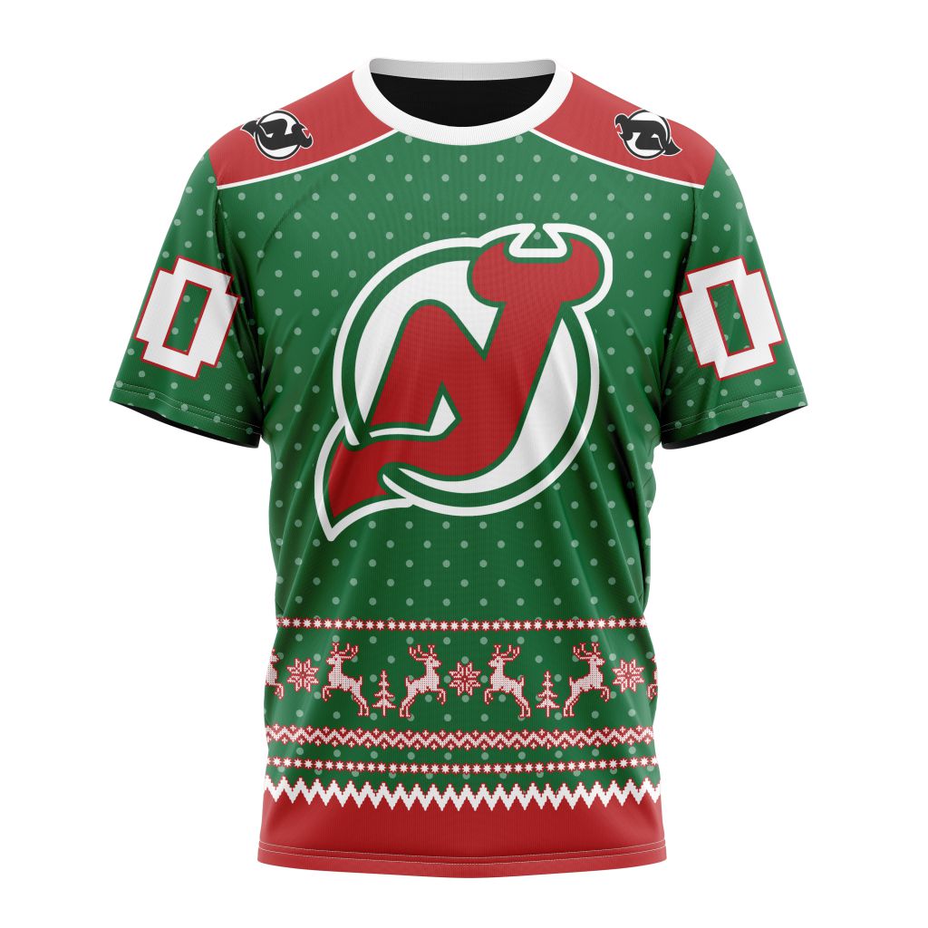 New Jersey Devils Special Christmas Apparel Personalized Name And Number T-Shirt Style Neasalamis.com